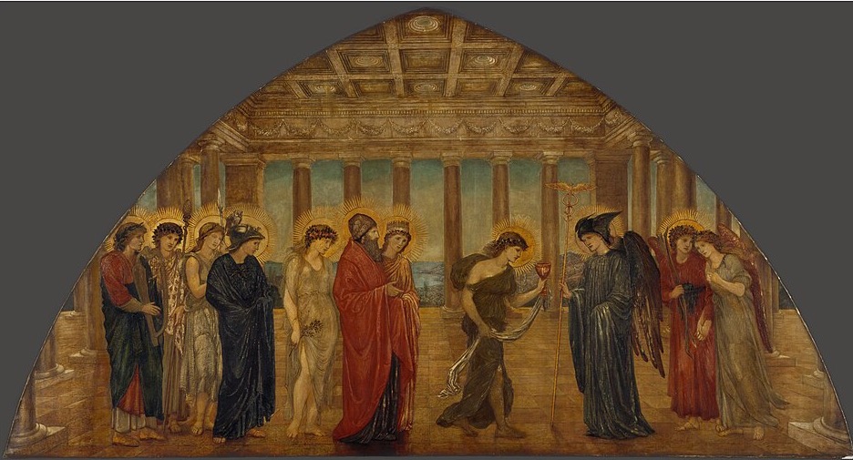 Eros and Psyche, after Burne-Jones — a painting of desire and the soul